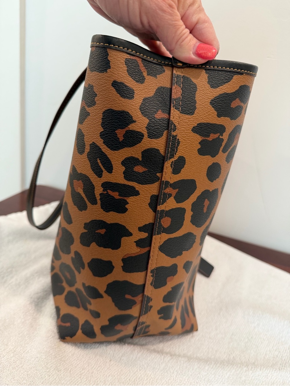 Coach Leopard-Print Tote - Picture 6 of 11